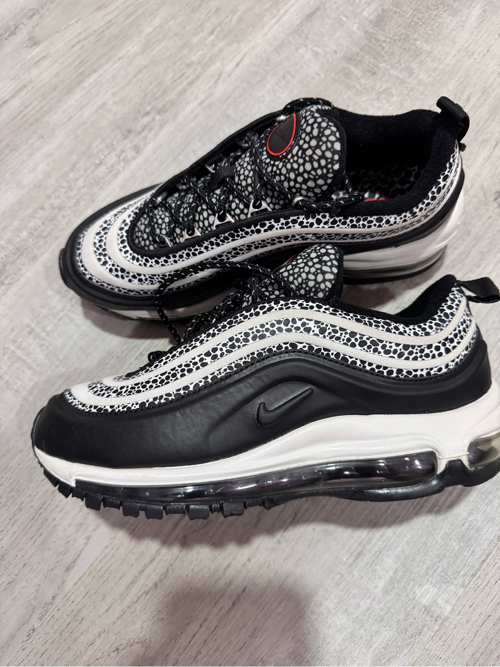 Nike Women’s Air Max 97 in Black, White and Red Accent